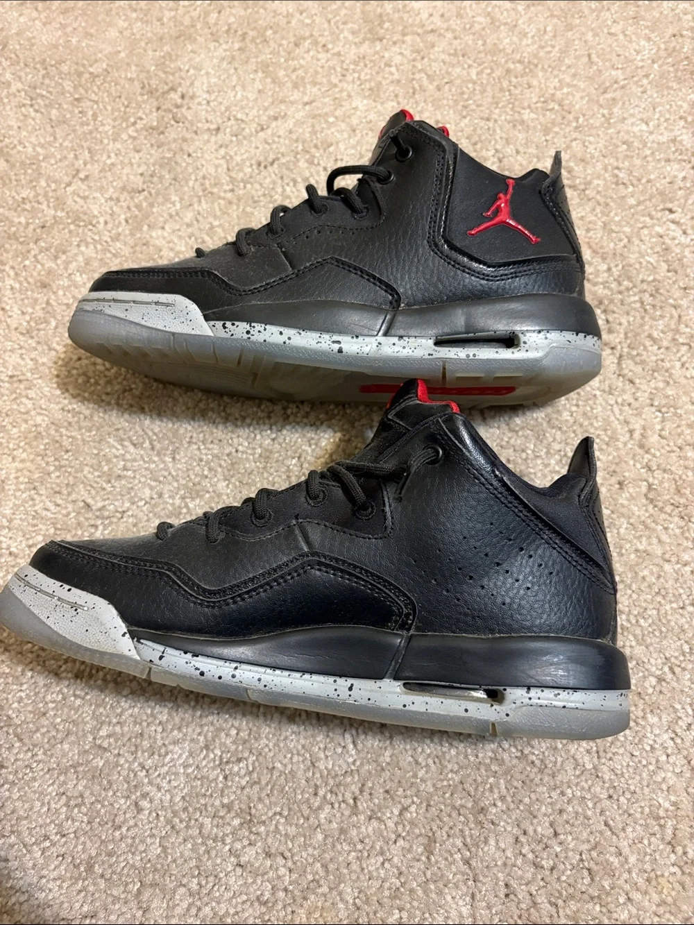 Nike Jordan Kids' Black and Red Basketball Shoes